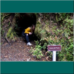 PN Alerce Andino, Melina in der Pumahöhle, 7.12.21