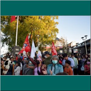 Puerto Varas, Plaza, Wahlsieg Boric, 19.12.21