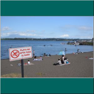 Puerto Varas, Strand bei der Mole, 10.1.22