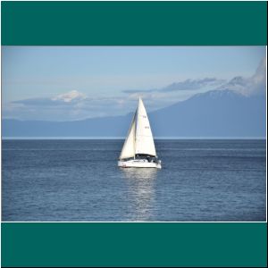 Puerto Varas, Segelboot am Lago Llanquihue, 19.1.22