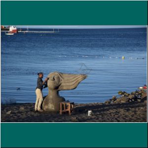 Puerto Varas, Mole, Skulptur, Künstler, 10.2.22