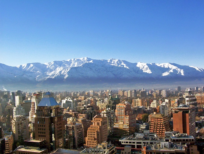 Das Häusermeer von Santiago de Chile