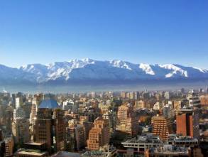 Häusermeer von Santiago de Chile