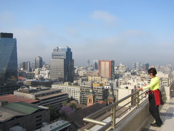 Blick auf Santiago de Chile