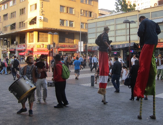 Straßenszene in Santiago de Chile