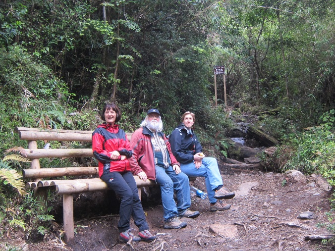 Maria, Arvid und Johannes im Nationalpark Alerce Andino