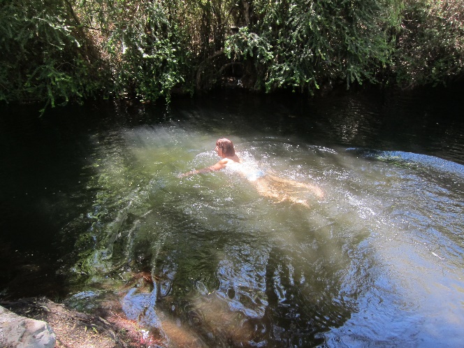 Erfrischungsbad im Río Hurtado