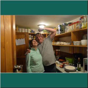 Puerto Varas, Monica und Martin in der Hosteria Outsider, 2.1.2019