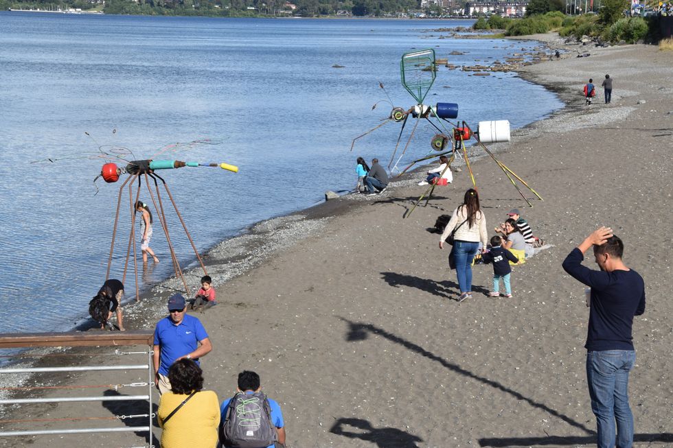 Puerto Varas, Metallkunst am Lago Llanquihue