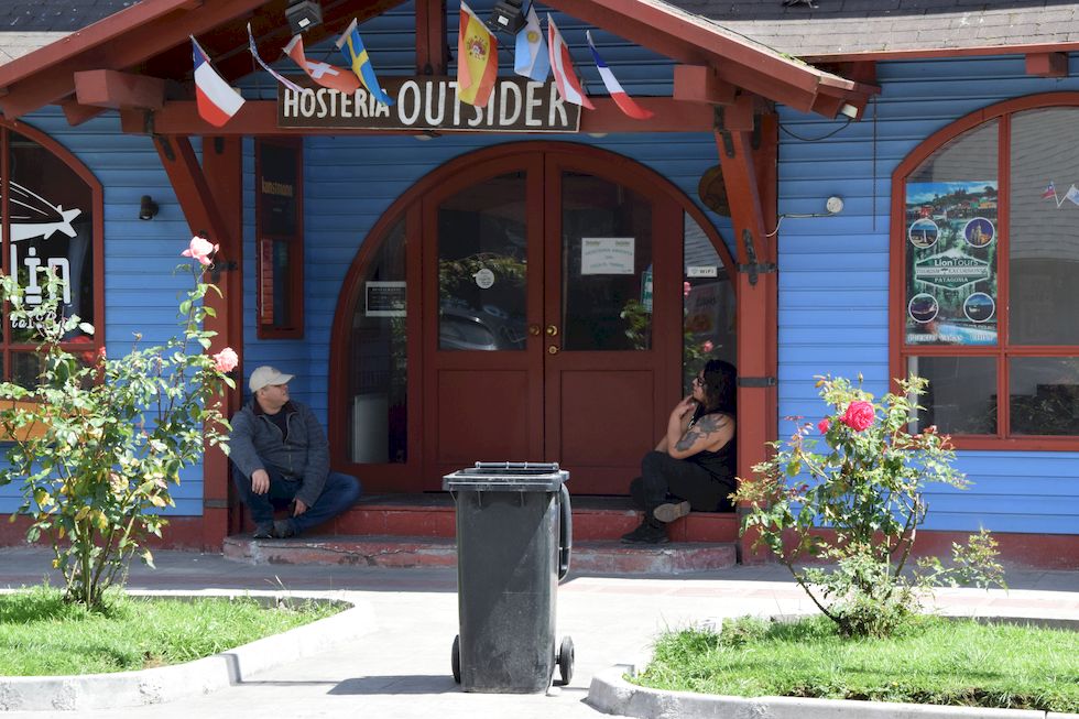 Puerto Varas, vor der Hosteria Outsider