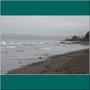 Lago Llanquihue, Wind und Regen, 17.4.20