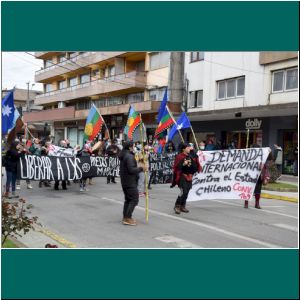 Mapuche-Demo in Puerto Varas, 16.9.20