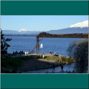 Skulptur der Licarayén beim Mirador Lago, 24.9.20