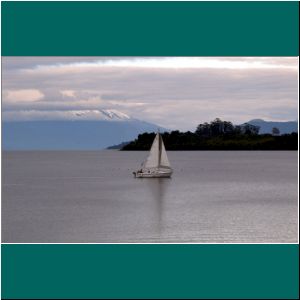 Segelboot am Lago Llanquihue, 27.9.20