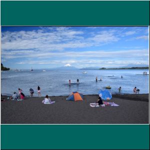 Strand in Puerto Varas an der Mole, 6.1.21