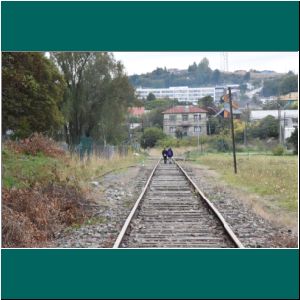 Puerto Varas, Eisenbahnschienen, 10.4.2021