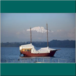 Das Boot des Capitan Haase am Lago Llanquihue, 26.6.21