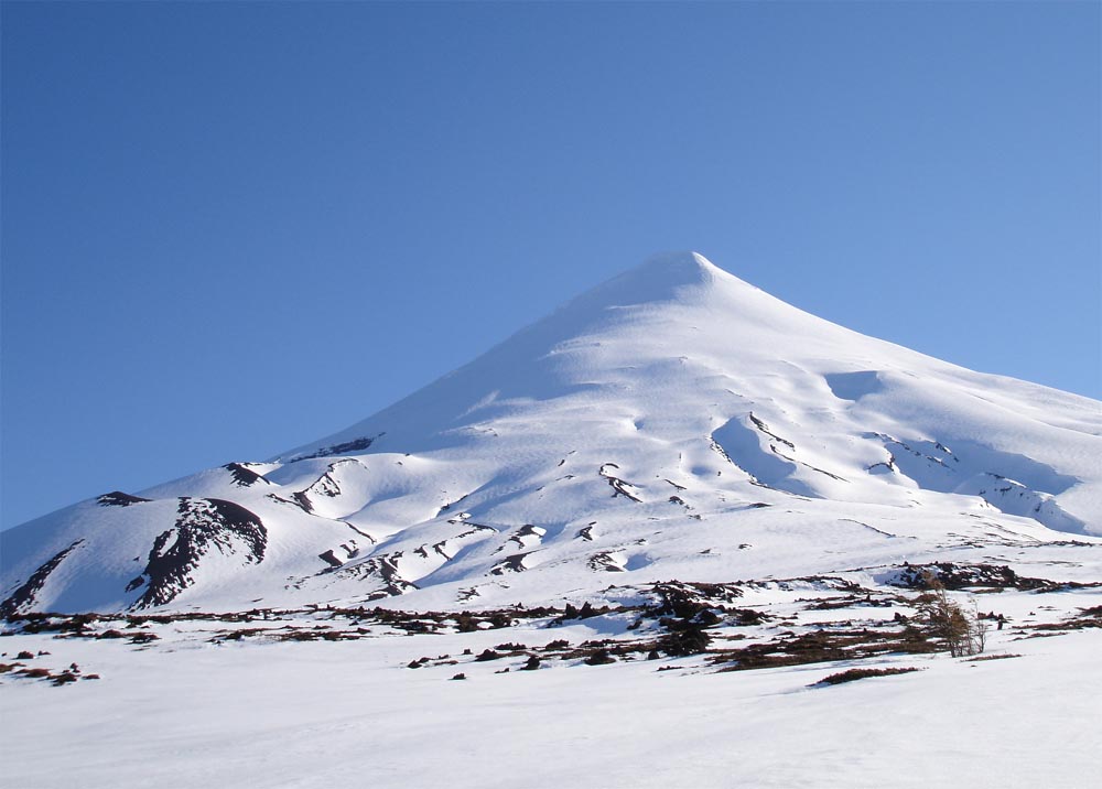 Osorno vom Paso Desolación aus