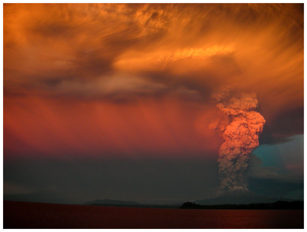 Vulkan Calbuco vom Mirador Puerto Varas aus