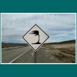 Verkehrszeichen Patagonischer Wind
