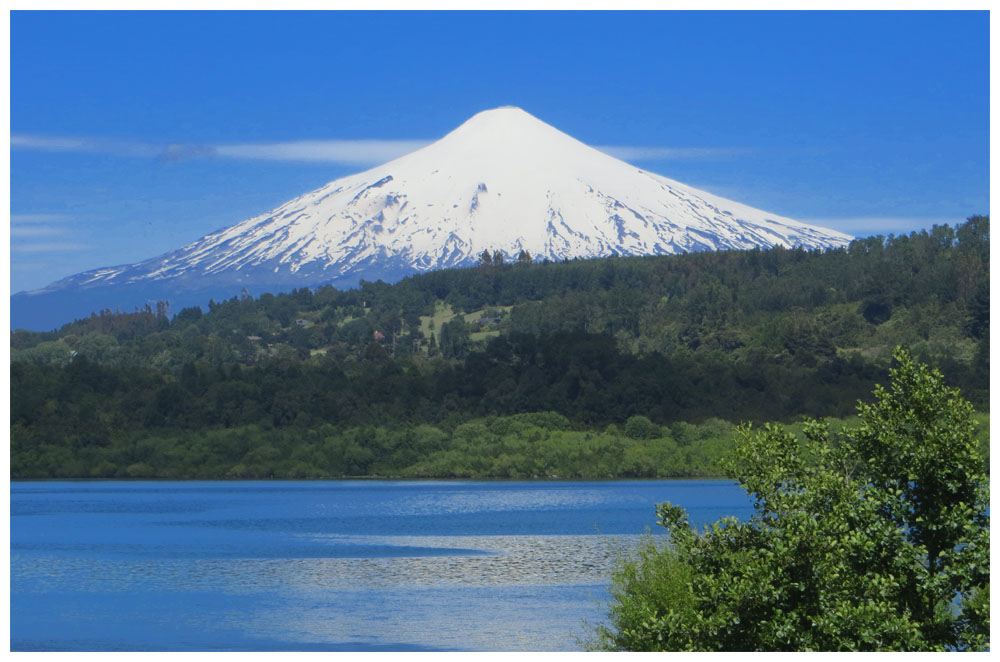 Vulkan Villarrica von Villarrica aus