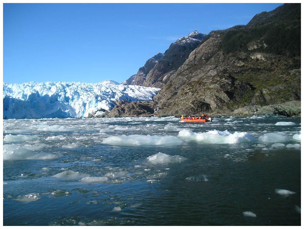 Gletscher San Rafael, Chile, Bootsfahrt in der Laguna San Rafael
