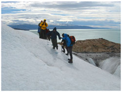 Trekking am Viedma-Gletscher