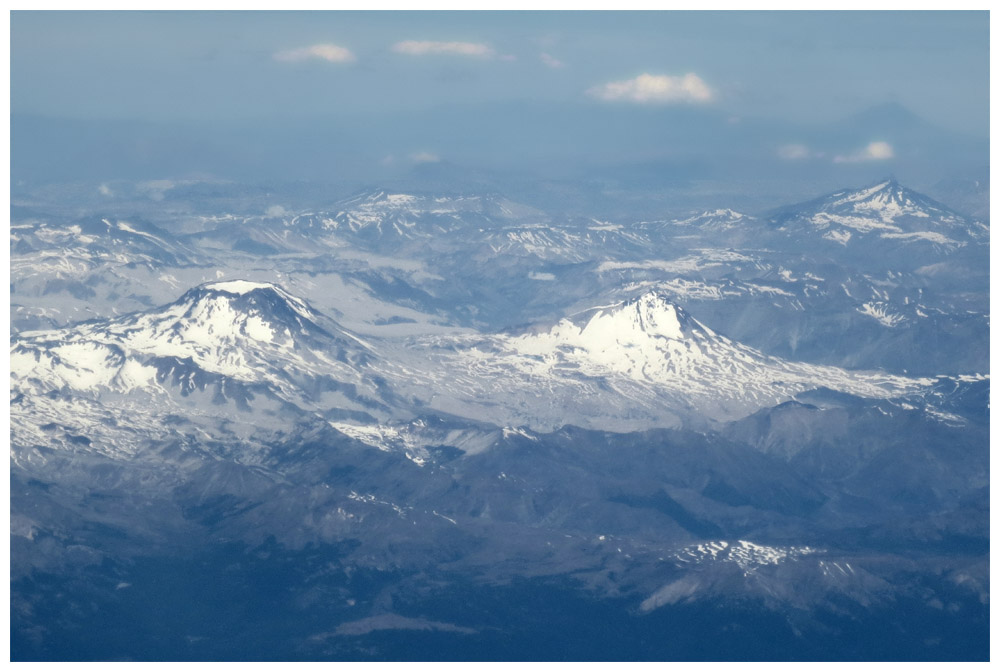 Flug von Puerto Montt nach Santiago, Anden, Vulkan Choshuenco