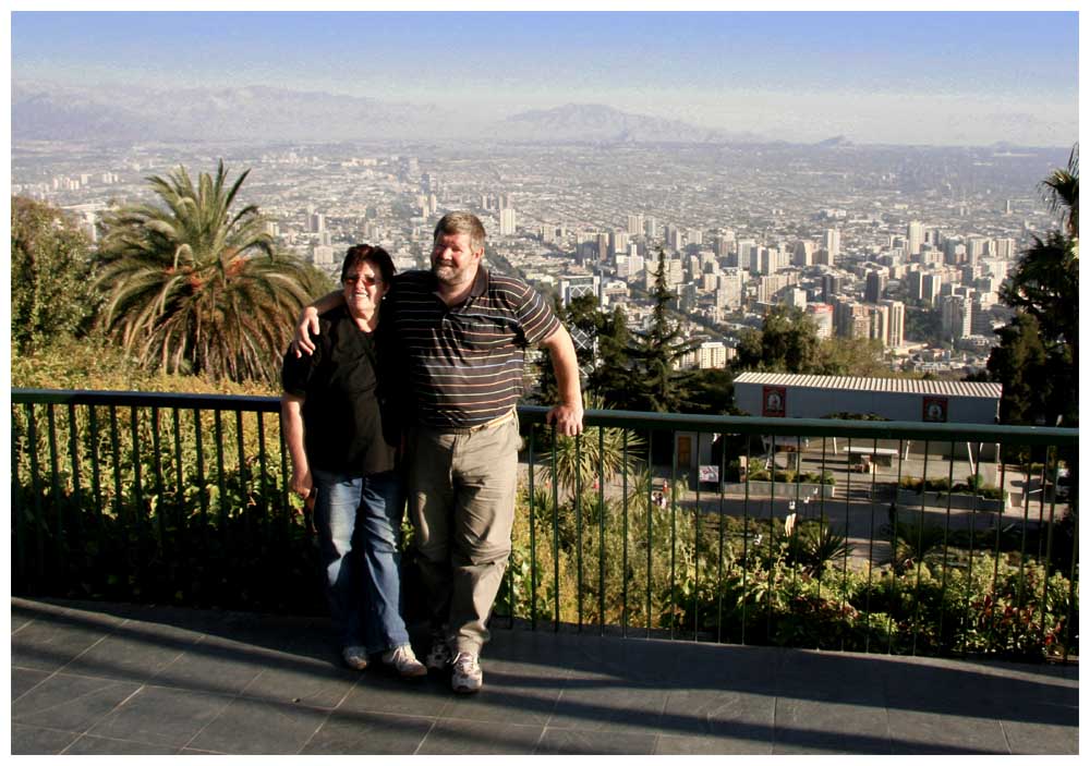 Mela und Geri in Santiago