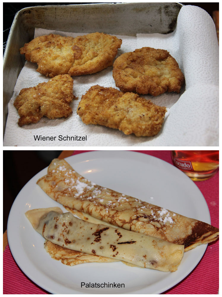Wiener Schnitzel und Palatschinken in Chile