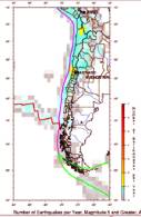 Erdbeben pro Jahr in Chile