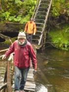 Brücke im Alerce Andino Nationalpark