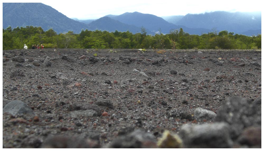 Lavaaschefeld beim Vulkan Osorno bei Petrohué