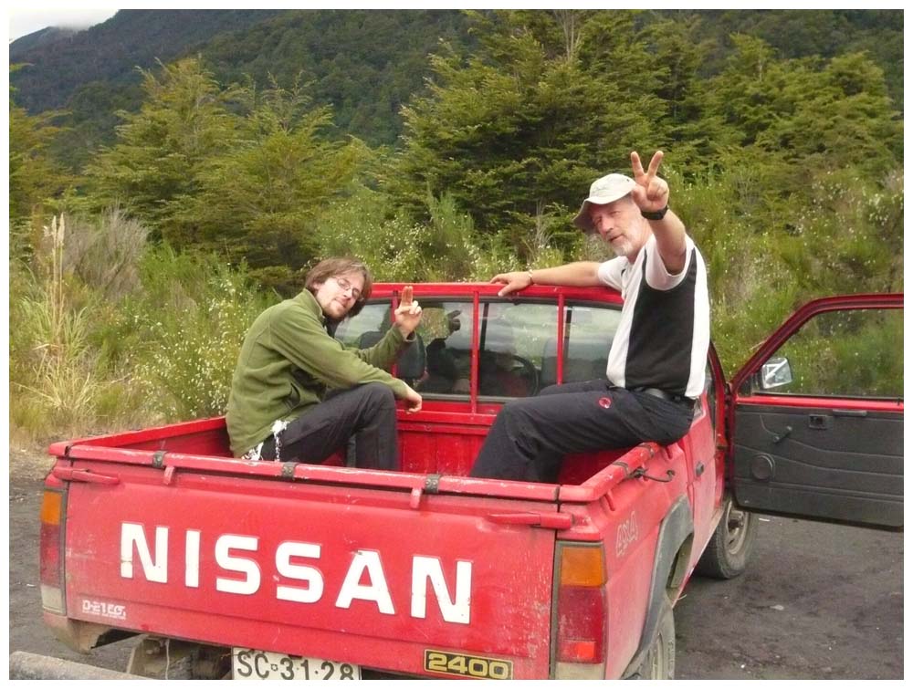 Rüdiger und Rainer auf Arvids Pickup