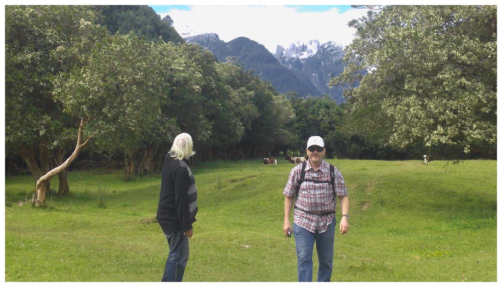 Blick ins Valle de Cochamó zum Cerro Trinidad