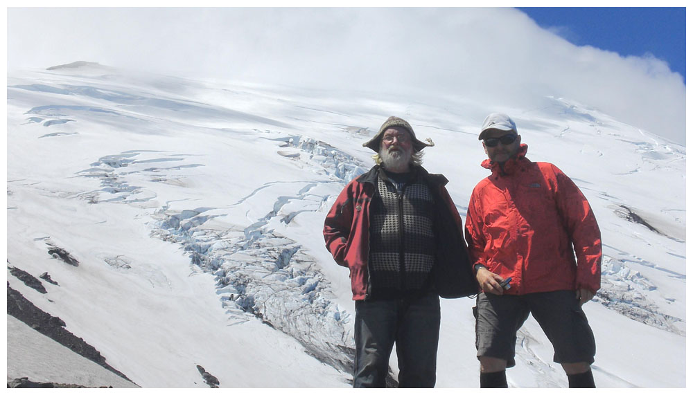 Arvid und Wolfgang am Vulkan Osorno