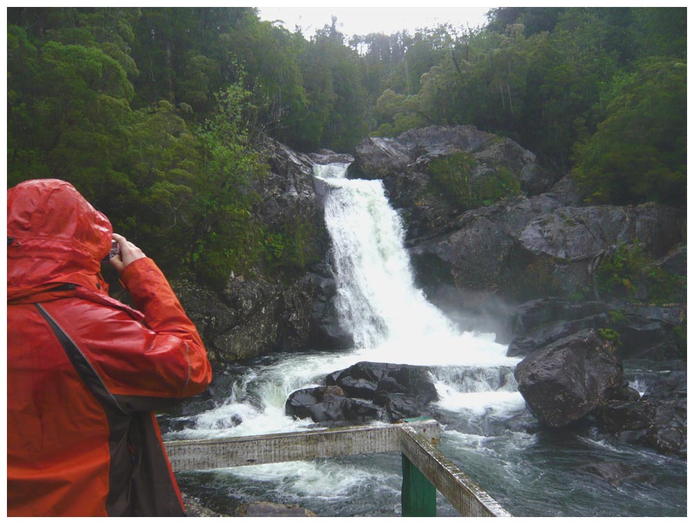 Wasserfall des Rio Chaicas im Nationalpark Alerce Andino