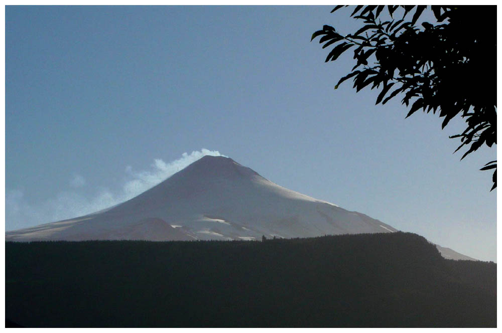 Der rauchende Vulkan Villarrica