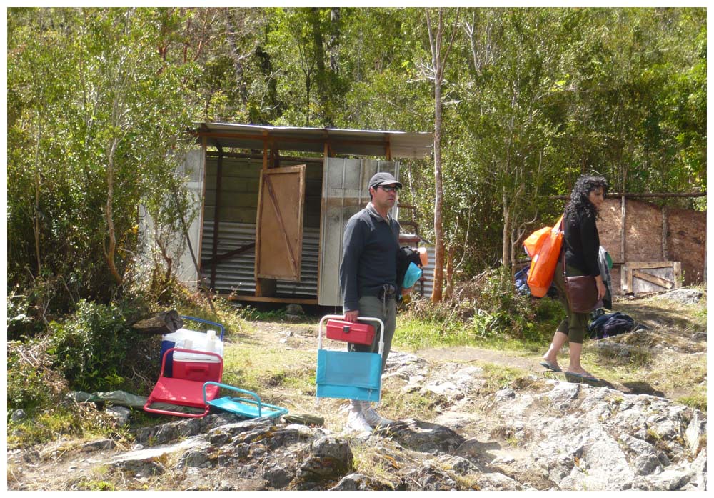 Umkleidekabine bei den Termas de Ralún