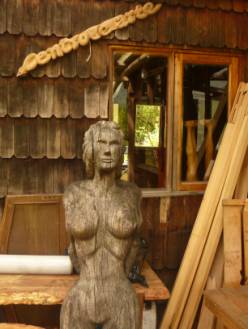 Chile. Kunstobjekte aus Holz