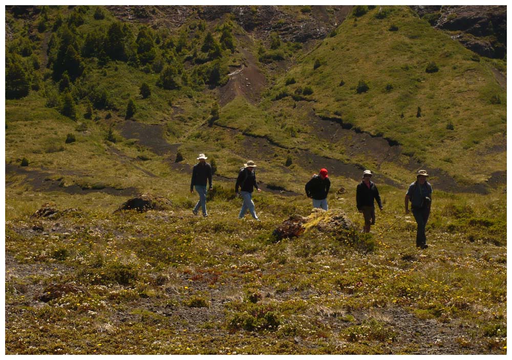 Wanderer am Paso Desolación