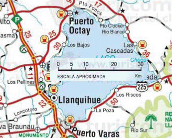 Groessenvergleich Puerto Varas und Lago Llanquihue