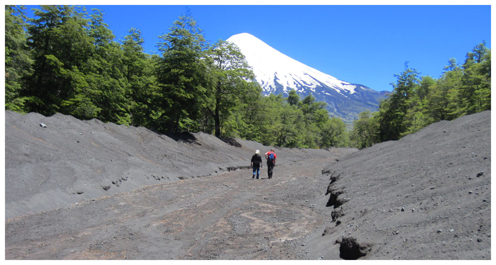 Petrohué, Deshielo vom Vulkan Osorno, Wanderung zum Paso Desolación