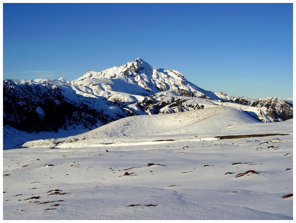 Vulkan Osorno, Paso Desolación, Schnee im Winter